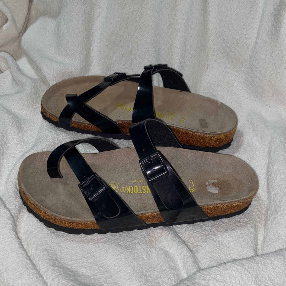 Like like Black Patent Birkenstock Mayari